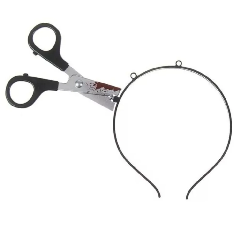 HEADBAND with SCISSORS Creepy/Scary Headband (Plastic) OS NWT